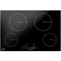 Baridi 77Cm Induction Hob 4 Cooking Zones Touch Controls 7200W - DH179, Black