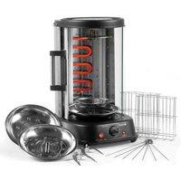 Baridi Rotisserie Grill Kebabs Gyros Skewers Roasts 1500W 21L Black, Black
