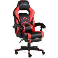 Gtforce Turbo Reclining Sports Racing Gaming Office Desk Pc Car Faux Leather Chair red