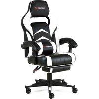Gtforce Turbo Reclining Sports Racing Gaming Office Desk Pc Car Faux Leather Chair white