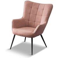 More4Homes Vera Fabric Occasional Living Room Bedroom Modern Metal Legs Accent Chair Armchair pink