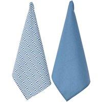 Penguin Home Set Of 2 Tea Towels Recycled Cotton stylish Thokka Print 50X70 Cm