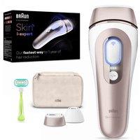 Braun Smart IPL Skin i?expert, At Home Hair Removal, Alternative For Laser Hair Removal, Smart IPL With Exclusive Free App, Includes Pouch, Venus Razor, 2 Smart Heads For Face And Body, 1 Year Of Smooth Skin, Gift For Women, PL7147, White