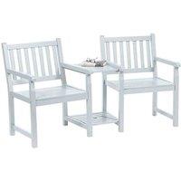 Greenhurst PU Coated Duo Bench Light Grey, Grey
