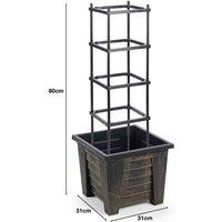 Greenhurst 4 Tier Vegetable/ Plant Trellis Planter, Brown