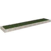 vidaXL Gabion Raised Bed Galvanised Steel 500x100x20 cm, Silver