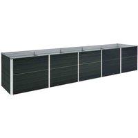 vidaXL Raised Bed Galvanised Steel 400x80x45cm Anthracite, Grey