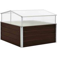 vidaXL Greenhouse Brown 100x100x85 cm Galvanised Steel, Brown