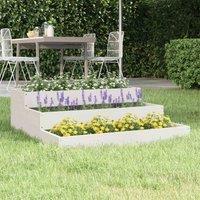 vidaXL Planter White 78x78x27cm Solid Wood Pine, White