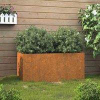 vidaXL Planter 62x30x29cm Corten Steel, Brown