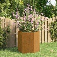 vidaXL Planter Rusty 40x40x45cm Corten Steel, Brown