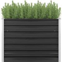 vidaXL Garden Raised Bed Anthracite 100x40x77cm Steel, Grey