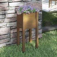 vidaXL Garden Planter Honey Brown 31x31x70cm Solid Pinewood, Brown