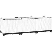 vidaXL Raised Bed 120x40x38cm Polypropylene, Grey