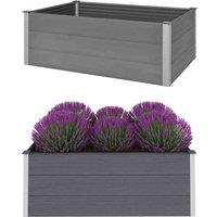 vidaXL Garden Raised Bed WPC 150x100x54cm Grey, Grey