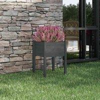vidaXL Garden Planter Grey 50x50x70cm Solid Pinewood, Grey