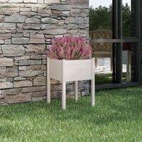 vidaXL Garden Planter White 50x50x70cm Solid Pinewood, White