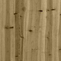 vidaXL Raised Bed w/ Fence Design 100x50x70cm Impregnated Pine, Brown