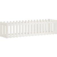 vidaXL Raised Bed w/ Fence Design White 200x50x50cm, White