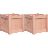 vidaXL Planters 2pc Solid Wood Douglas, Brown