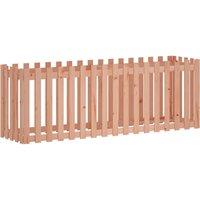vidaXL Raised Bed w/ Fence Design 200x50x70cm, Brown