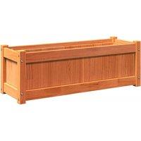 vidaXL Garden Planter Wax Brown 90x31x31cm Solid Wood Pine, Brown