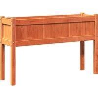 vidaXL Planter w/ Legs Wax Brown 110x31x70cm Solid Pine, Brown