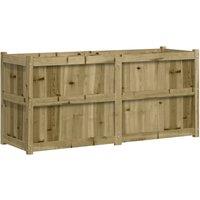 vidaXL Planter 150x50x70cm Impregnated Wood Pine, Brown