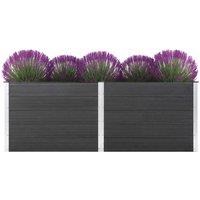 vidaXL Garden Raised Bed 250x100x91cm WPC Grey, Grey