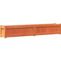 vidaXL Garden Planter Wax Brown 180x31x31cm Solid Wood Pine, Brown