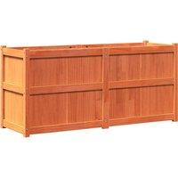 vidaXL Garden Planter Wax Brown 150x50x70cm Solid Wood Pine, Brown