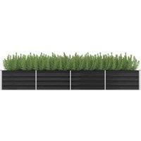 vidaXL Garden Raised Bed Anthracite 320x80x45cm - Steel, Grey