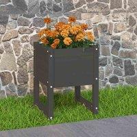 vidaXL Planter Grey 40x40x52.5cm Solid Wood Pine, Grey