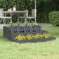 vidaXL Planter Grey 78x78x27cm Solid Wood Pine, Grey
