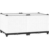 vidaXL Raised Bed 80x40x38cm Polypropylene, White