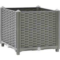 vidaXL Raised Bed 40x40x38cm PP, Grey