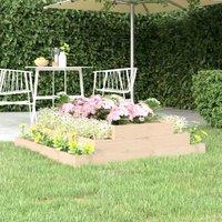 vidaXL Planter 110x110x27cm Solid Wood Pine, Brown
