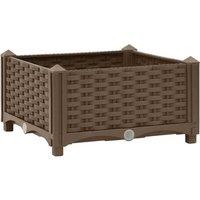 vidaXL Raised Bed 40x40x23cm PP, Brown
