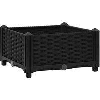 vidaXL Raised Bed 40x40x23cm Polypropylene, Black