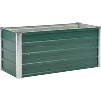 vidaXL Garden Raised Bed Galvanised Steel 100x40x45 cm Green, Green