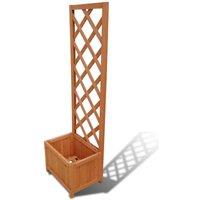 vidaXL Trellis Planter 40 x 30 x 135cm, Brown