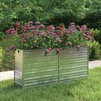 vidaXL Raised Bed 160x40x77cm Galvanized Steel Silver, Silver