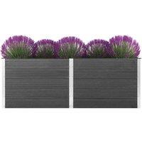 vidaXL Garden Raised Bed 250x50x91cm WPC Grey, Grey