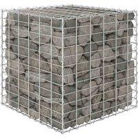 vidaXL Cube Gabion Raised Bed Steel Wire 60x60x60 cm, Silver
