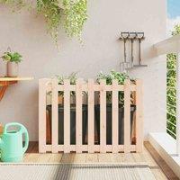 vidaXL Garden Raised Bed w/ Fence Design 100x50x70cm Solid Wood Pine, Brown