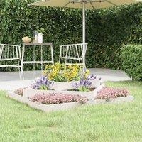 vidaXL Planter White 112x112x27cm Solid Wood Pine, White