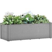 vidaXL Garden Raised Bed w/ Self Watering System Grey 100x43x33cm, Grey