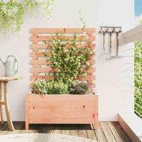 vidaXL Garden Planter w/ Rack 79x39.5x114cm Solid Wood Douglas, Brown