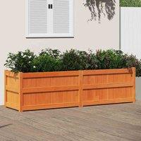 vidaXL Garden Planter Wax Brown 180x50x50cm Solid Wood Pine, Brown