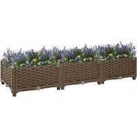vidaXL Raised Bed 120x40x23cm Polypropylene, Brown